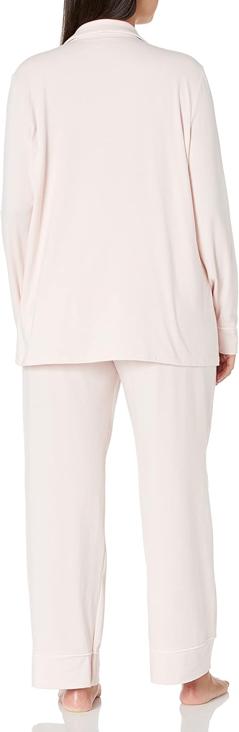 Women's Cotton Modal Long-Sleeve Shirt and Full-Length Bottom Pajama Set (Available in Plus Size) - Image 2